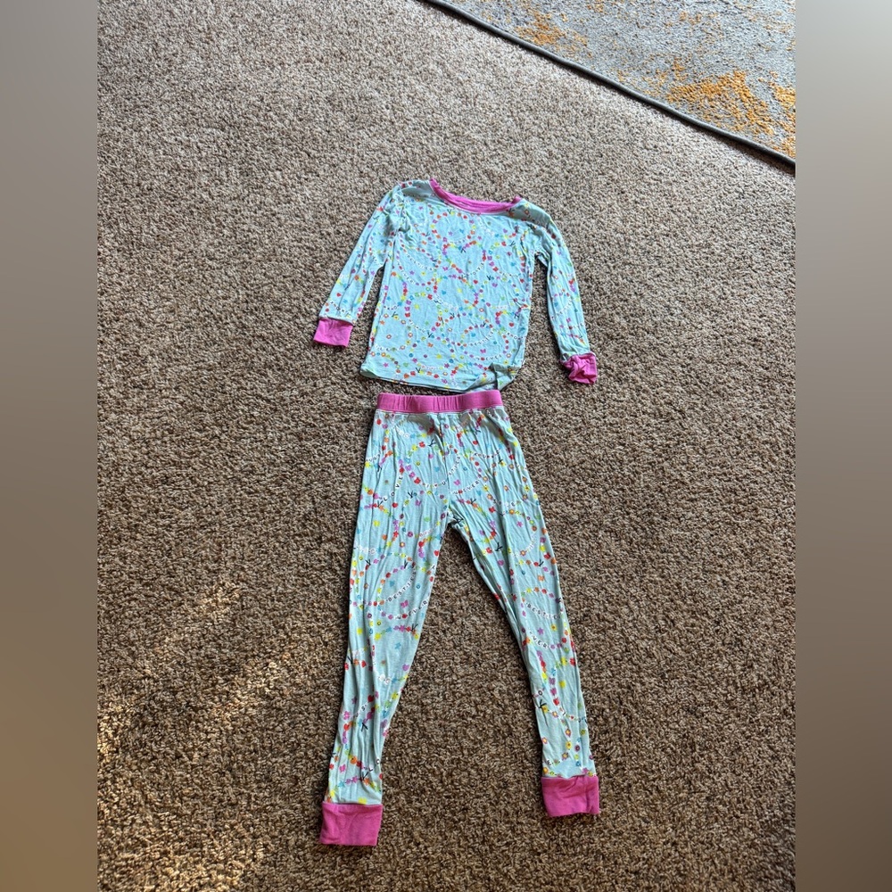 Little sleepies friendship bracelet light blue pajamas long sleeve 3T